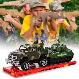 Іграшкова військова машина 17см з солдатами, танк (IGR24) 333