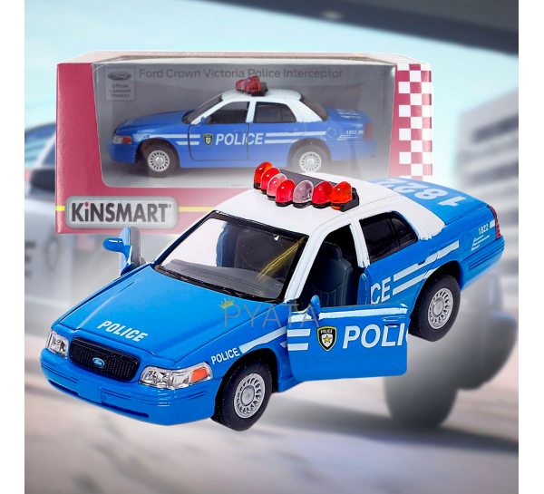 Колекційна машинка "Kinsmart Ford Crown Victoria Police Interceptor" металева інерційна 12 см. (IGR24) KT5342AW (24)