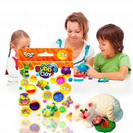 Пластилін кульковий, набір для дитячої творчості 8 кольорів "Danko Toys Bubble Clay" (IGR24)