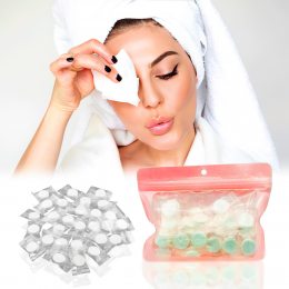 Прессованные полотенца салфетки для косметических процедур, 50 таблеток в упаковке (2049)