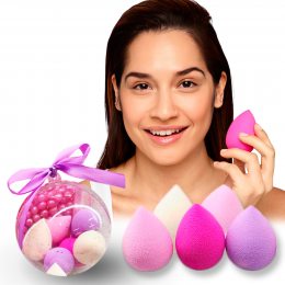 Набор 5 в 1 бьюти блендеры  для нанесения макияжа, спонж яйцо в шарике (2049)