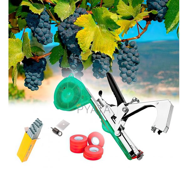 Комплект степлер садовий для підв'язування рослин "Master Tool" для підв'язки винограду  (запасний рем. комплект+10 рул стрічки + 10 000 скоб)