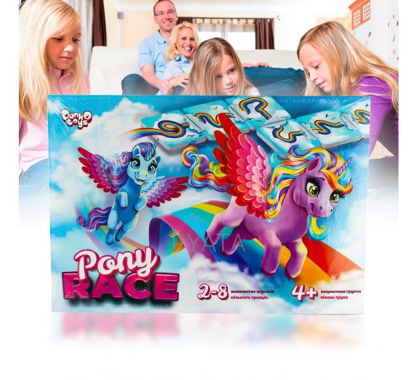 Настольная развлекательная игра гонки пони "Pony Race" Danko Toys (IGR24)