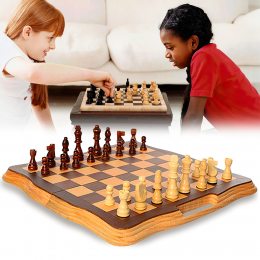 Шахматы деревянные D5, высокое качество (IGR24)