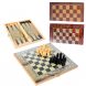 Шахи дерев'яні 28ACD набір 3 в 1 нарди шашки, дошка, фігури, кістки (IGR24)