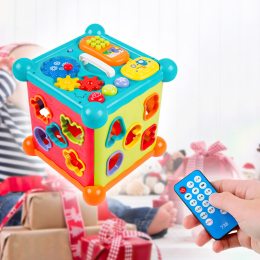 Розвиваюча інтерактивна іграшка-сортер "Куб" з пультом Limo Toy (IGR24) FT 0003 