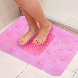 Массажный ортопедический коврик для ванной Massage Bath Mat Розовый (205)