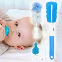 Набір йоршиків для миття пляшечок та сосок "BabyOno" синій (SB) 735/01