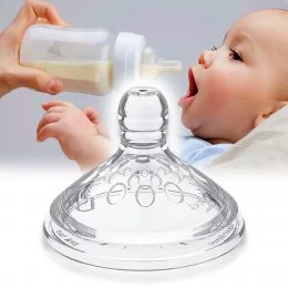 Антиколиковая соска средний поток, силиконовая соска на бутылочки 1 шт. "Natural nursing" "BabyOno" (SB) 1453/02
