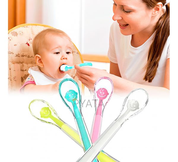 Дитяча ложка (м'яка силіконова) для першого годування "Baby Smile" "BabyOno" 1460 (SB)