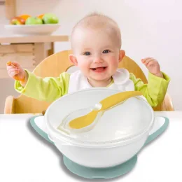 Дитяча миска з присоскою BabyOno 1063/04, з кришкою та ложечкою, бірюзовий (SB)