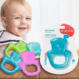 Прорезыватель для зубов BabyOno Медвежонок 1013, с гелем, в ассортименте (SB)