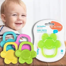 Прорезыватель для зубов BabyOno Цветочек 1018, с гелем, в ассортименте (SB)