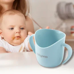 Дитяча тренувальна чашка BabyOno 1463/03, з ручками, 120 мл, блакитний (SB)