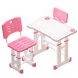 Детский регулируемый столик парта с подставкой для книг и стульчиком Side Table Розовый (NJ-492)