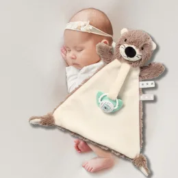 Іграшка-обіймашка з тримачем для пустушки BabyOno Видра Магі 739, 20*24 см (SB)