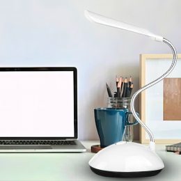 Настольная лампа белая  LED item X-7188, ОТ 3х батареек ААА