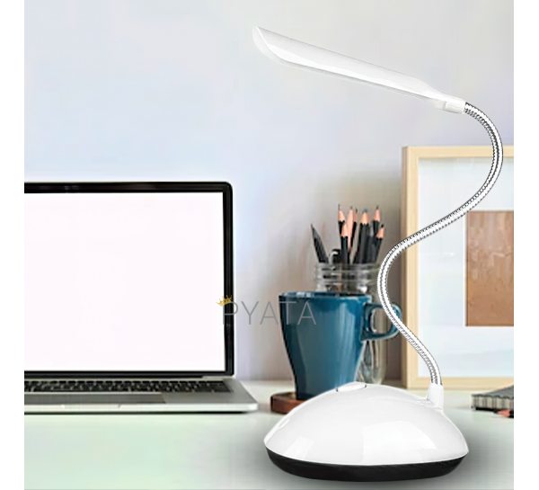 Настільна лампа біла LED item X-7188, ВІД 3х батарей ААА