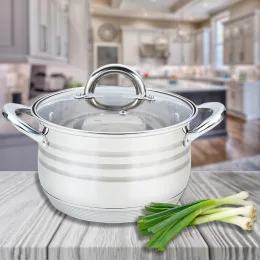 Каструля з нержавіючої сталі Maestro MR-3513-20 серія Basic, діаметр 20 см, 3,9 л (235)