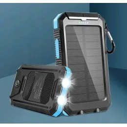 Повербанк водонепроницаемый на солнечной батареи с мощным фонариком Solar charger 20000 mAh Power Bank (N-5)