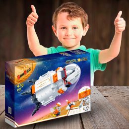 Конструктор "Космічні розкопки" (256 елементів) Ракета з екіпажем/ Banbao, аналог Lego 6420 (SB)