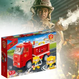 Пластиковий конструктор Banbao Пожежна машина 7116, серія Пожежні, 112 деталей (SB)