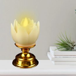 Декоративна новорічна свічка "Лотос" з язичком полум'я, що рухається Led tea light candles