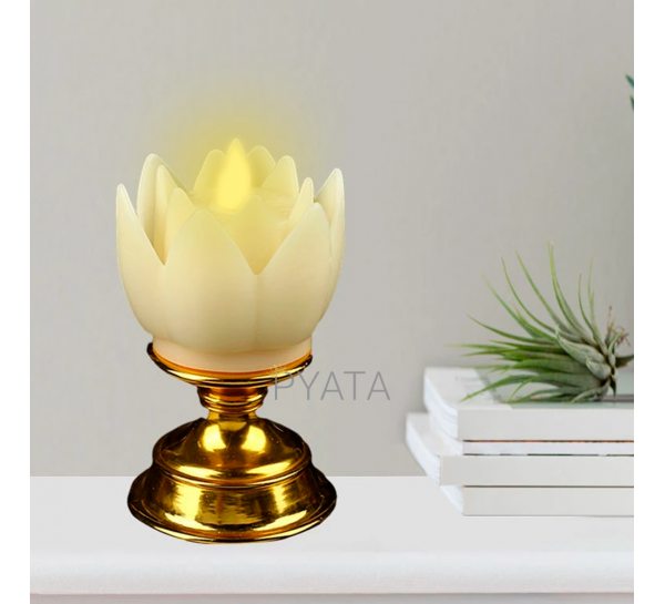 Декоративная новогодняя свеча "Лотос" с двигающимся язычком пламени Led tea light candles