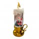 Новорічна свічка Дід Мороз декоративна (на батарейках) Led 77х69х172 мм (золота) прикраса святкового столу