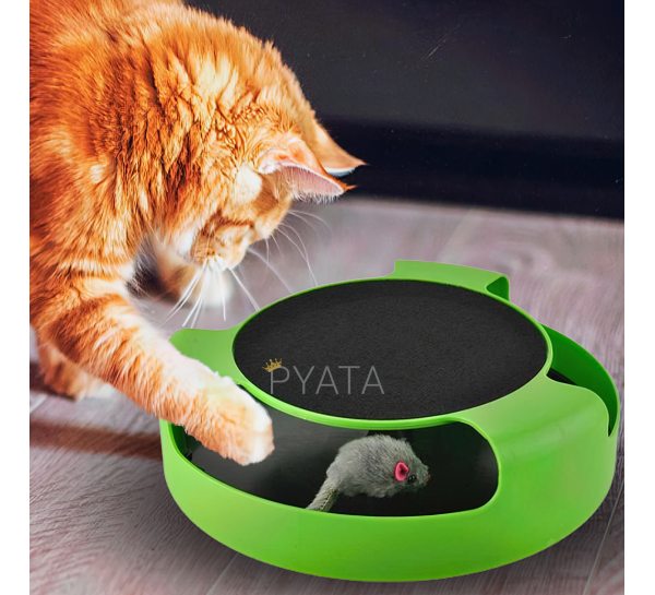 Игрушка для котов интерактивная "Поймай мышку", точилка для когтей Catch The Mouse 