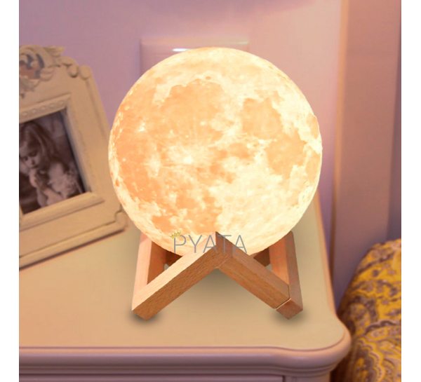 Лампа-ночник космический "Луна" Magic 3D Moon Lamp 17 См Белая (509)