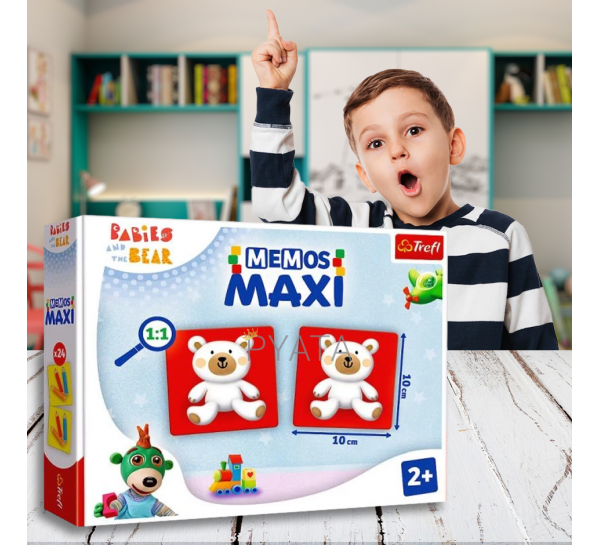 Семейная настольная игра Trefl Мемос MAXI Мишки 02332 (SB)