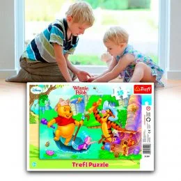 Пазлы детские с рамкой - (15 элм.) - "Дисней: Винни Пух"  Trefl 31209 (SB)