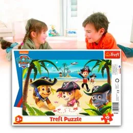 Пазлы детские с рамкой  (15 элм.) - "Друзья щенячьего патруля" Trefl 31350 (SB)