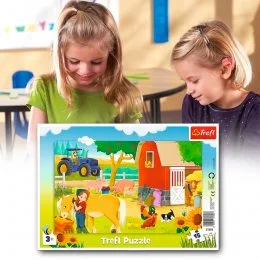 Пазлы детские с рамкой - (15 элм.) - "На ферме" Trefl 31356 (SB)