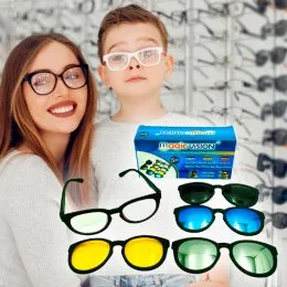 Очки солнцезащитные антибликовые Magic со сменными линзами Vision 5 в 1 (B)