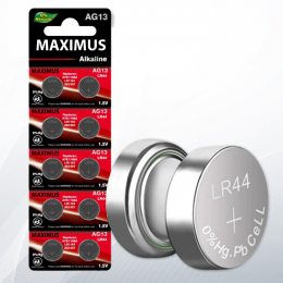 Батарейка таблетка алкалиновая Maximus LR-44 1 шт (AG13)