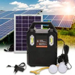 Сонячна станція з ліхтарем та сонячною панеллю Solar Power Light System AT-9078A (2 світлодіодні лампочки) 