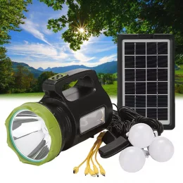 Портативная солнечная станция Solar Power Light System AT-9022 + 3 лампочки
