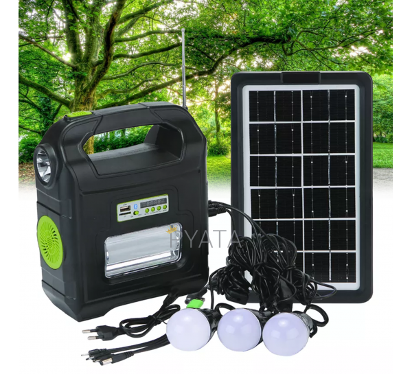 Аккумуляторная солнечная станция Solar Power Light System DT-9026B, Bluetooth + Mp3-плеер + радио