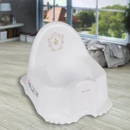 Пластиковый горшок Tega Baby «ЕСО-Royal» RL-007-103-Z, бело-золотой (SB)