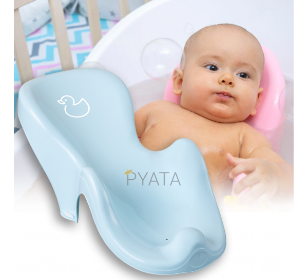 Пластикова гірка для купання дитини «Каченя» DK-003-129, Tega Baby, блакитний (SB)