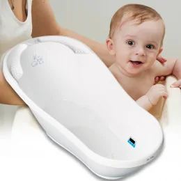 Дитяча ванна «Зайчики» KR-011-103, зі зливом та термометром, 92 см, Tega Baby, білий (SB)