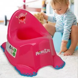 Дитячий пластиковий антиковзний горщик із музикою Tega Baby Рожевий (MN-001-127) (SB)