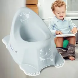 Дитячий пластиковий антиковзний горщик Tega Baby "Сова" Сірий (SO-001-106) (SB)