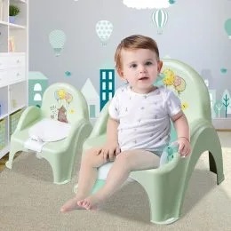 Детский пластиковый горшок-стульчик с музыкой Tega Baby "Лесная сказка" Светло-зеленый (PO-073-112) (SB) 