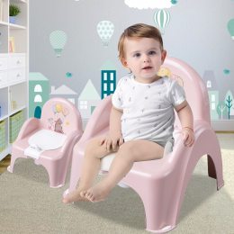 Детский пластиковый горшок-стульчик Tega Baby "Лесная сказка" Светло-розовый (FF-007-107) (SB) 