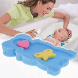 Дитяча поролонова накладка-матрац для ванної (UNI) Tega Baby Велика Блакитна (BA-001) (SB)