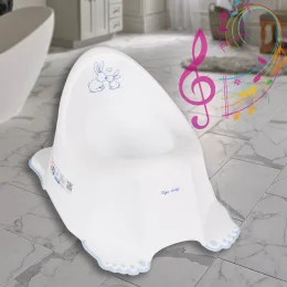 Дитячий горщик Tega Baby «Зайчики» PO-058-103, з музикою та гумовою накладкою, білий (SB)