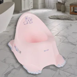 Дитячий горщик Tega Baby «Зайчики» KR-001-104, з гумовою накладкою, світло-рожевий (SB)